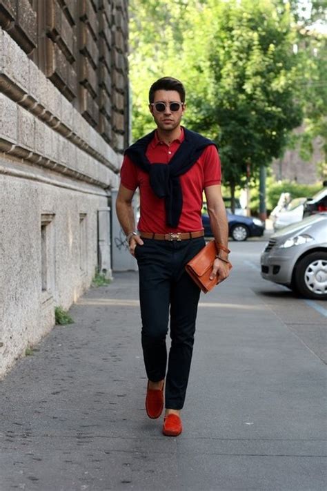 Red Polo Shirt Red Shoes And Hermes Belt Hot Mens Style