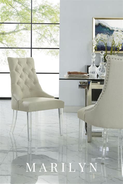 Our Cream White Dining Chairs In Set Of 2 Add Stylish Intrigue To Your