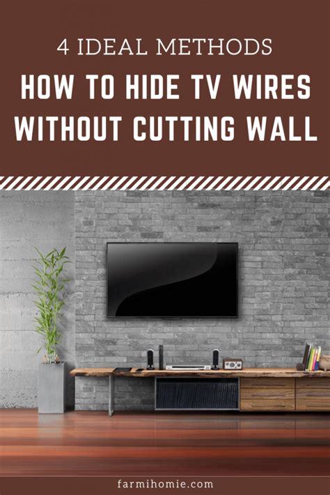 How To Hide Tv Wires Without Cutting Wall 4 Ideal Methods