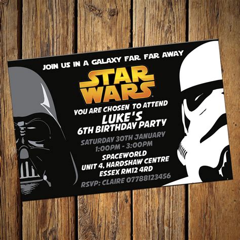 Star Wars Invitation Template Free