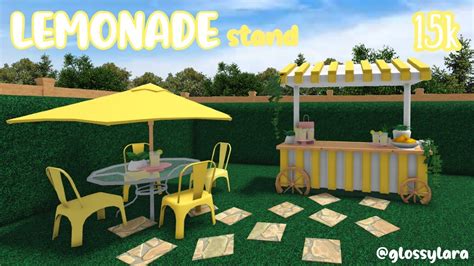Lemonade Stand Bloxburg Speed Build 15k Youtube