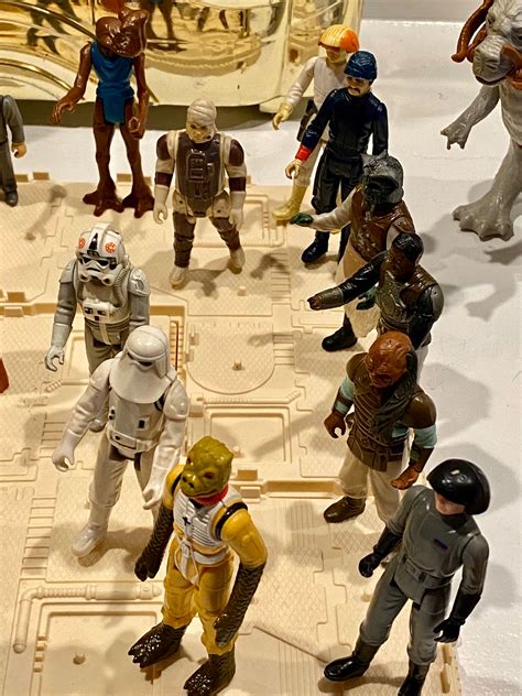 Set Of Vintage Star Wars Action Figures Vehicles From 70s And 80s With