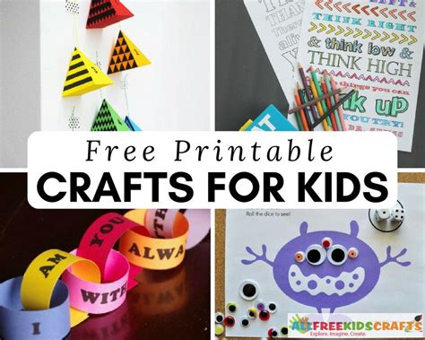 100 Free Printable Crafts For Kids