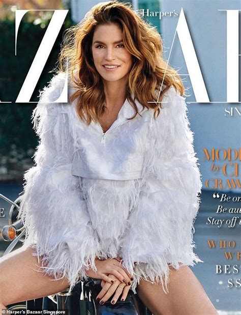 Cindy Crawford 53 Shows Off Her Toned Legs On Magazine Cover Cindy Crawford Magazine Cover