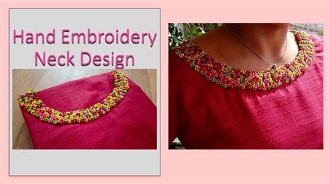 Hand Embroidery Neck Design Youtube