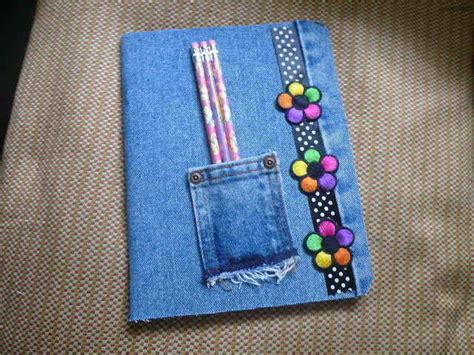 See more ideas about file decoration ideas, worli painting, fabric book. Denim Composition Book · How To Make A Denim Book Cover ...