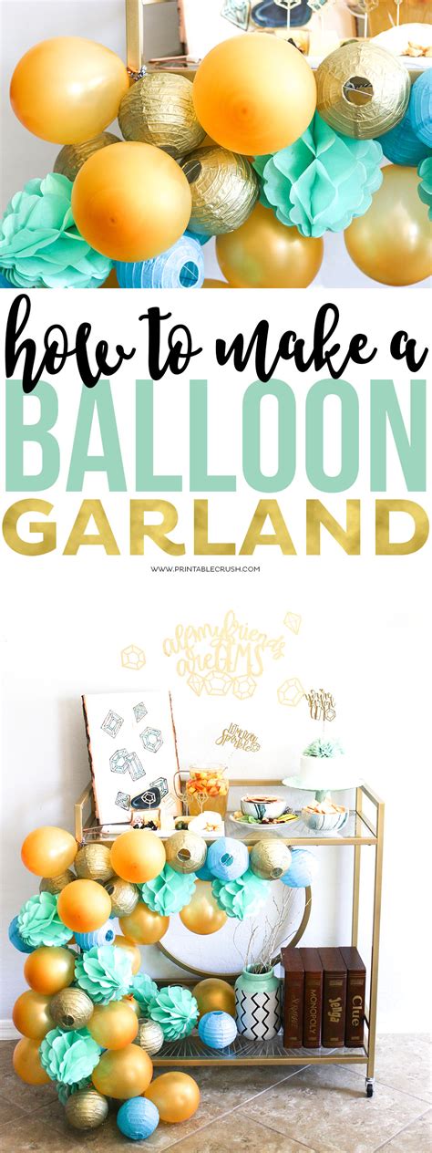 Diy Balloon Garland With String How To Make An Oversized Holiday