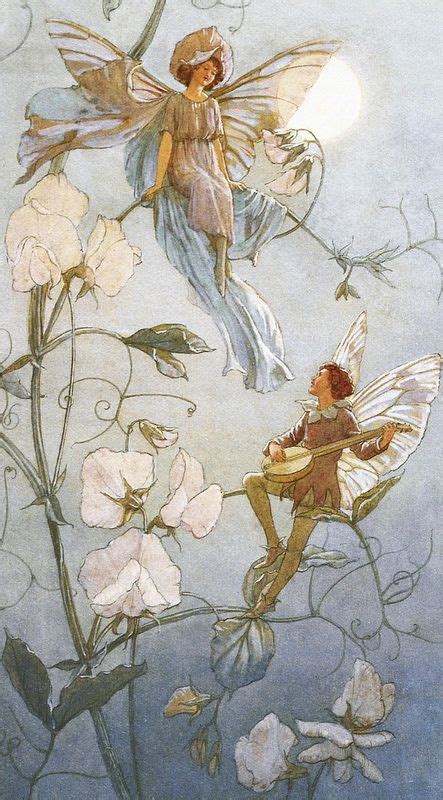 Fairies Midst Sweet Peas By Margaret Tarrant Fairy Magic Fairy Angel