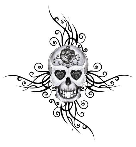 Skull Art Tattoo Stock Illustration Illustration Of Face 56472106