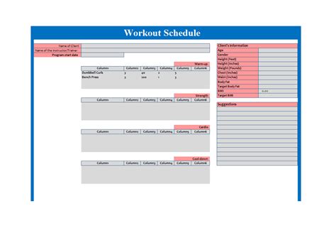 Bodybuilding excel spreadsheet,excel strength training template · these free excel spreadsheet templates are the tools you need to manage your money. Bodybuilding Excel Templates / 10 Excel Workout Templates - Excel Templates - Excel Templates