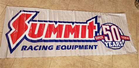 Summit Racing 50th Anniversary Banner Huge 8 Ft X 35 Ft New Parts For