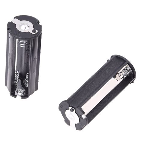 2pcs Black Battery Holder For 3 X 15v Aaa Batteries Flashlight Torch