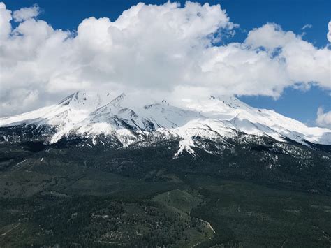Mt Shasta As Seen From Black Butte Hike In California Usa Rhiking
