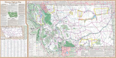 Large Detailed Tourist Map Of Montana With Cities And Towns Images