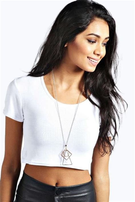Basic Short Sleeve Crop Top Short Sleeve Cropped Top Crop Tops Fashion