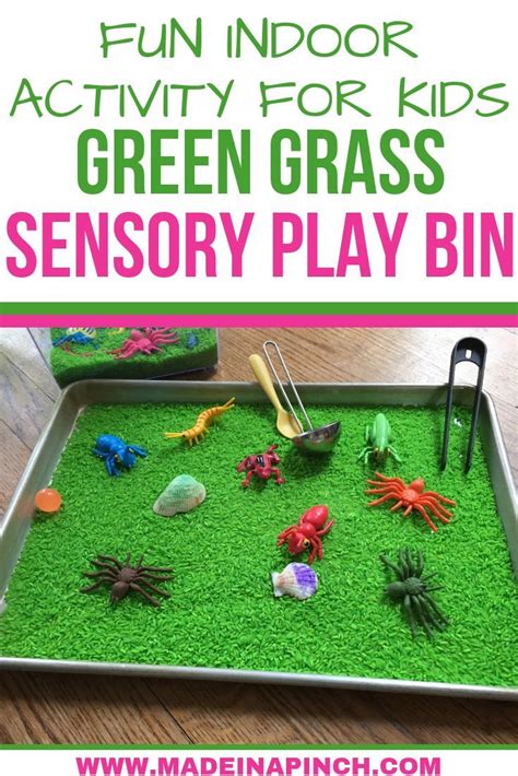 Sensory Play Green Grass A Fun Indoor Play Activity Recipe Fun