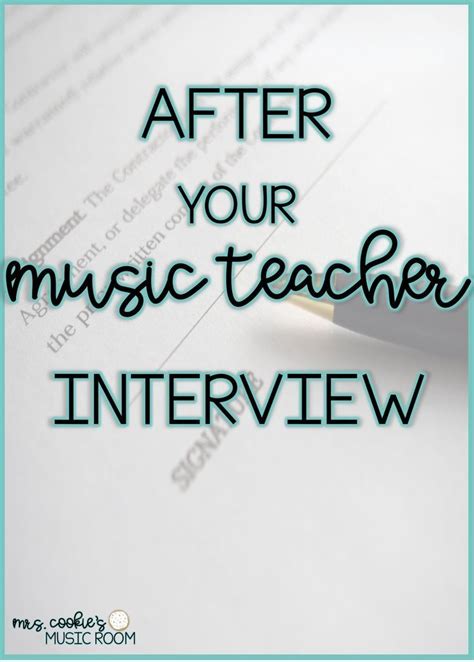 Tips And Next Steps Following Your Music Teacher Interview From Thank