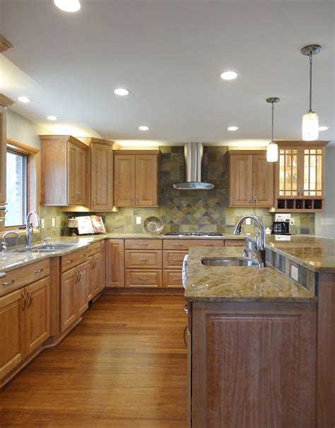 This Saline Kitchen Remodel Features Red Birch Cabinets Cabico And