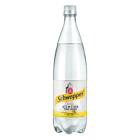 Schweppes Slimline Indian Tonic Water Zest 1 Litre Bottle Bottled