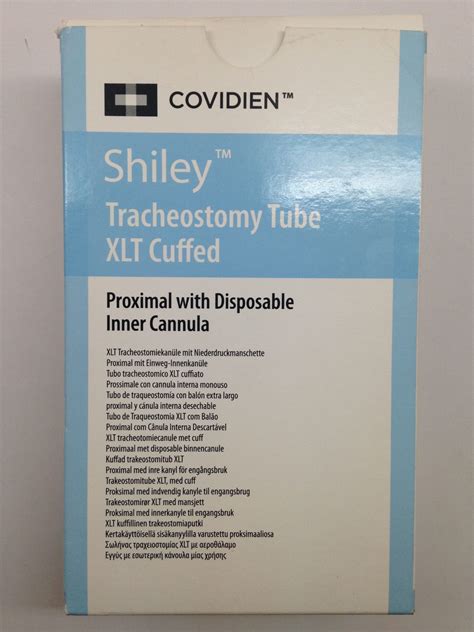 Covidien 60xltcp Shiley Tracheostomy Tube Xlt Cuffed Proximal W