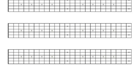 Printable Blank Guitar Neck Diagrams Guitardiagrams Printables