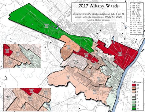 Thematic Map Albany City Wards Redistricting Winners And Losers
