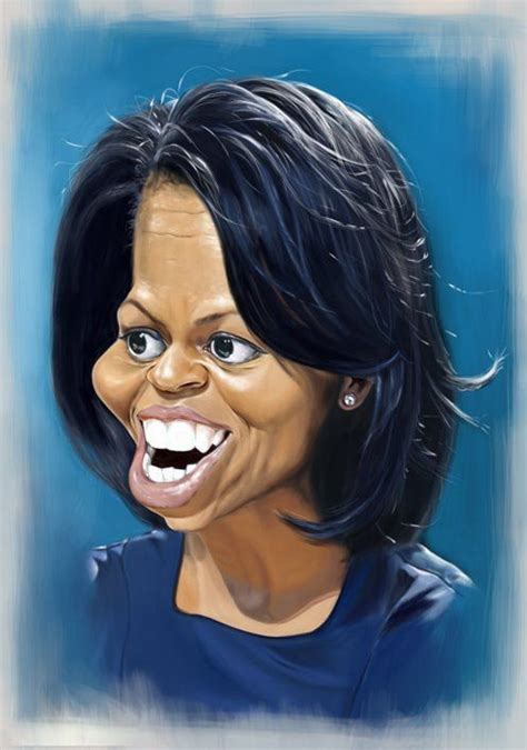 Michele Obama Caricature Caricature Drawing African American Art