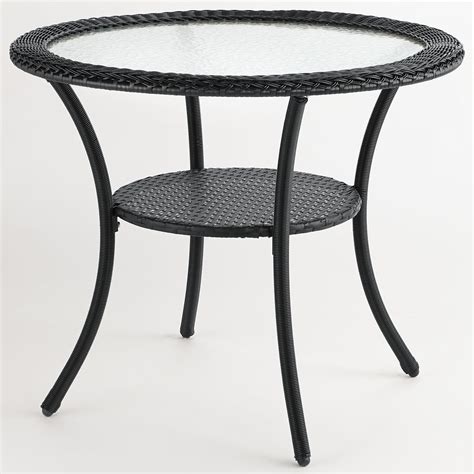 Roma All Weather Resin Wicker Bistro Table Brylane Home