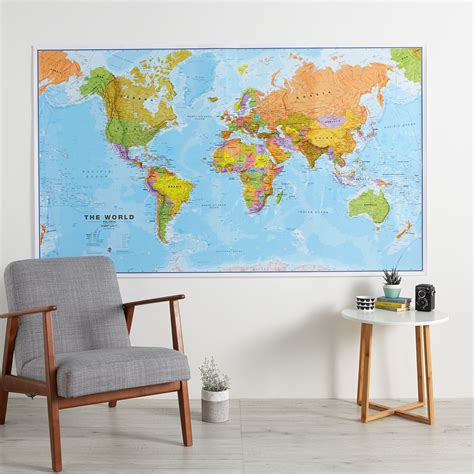 Maps International Giant World Map Mega Map Of The World Front