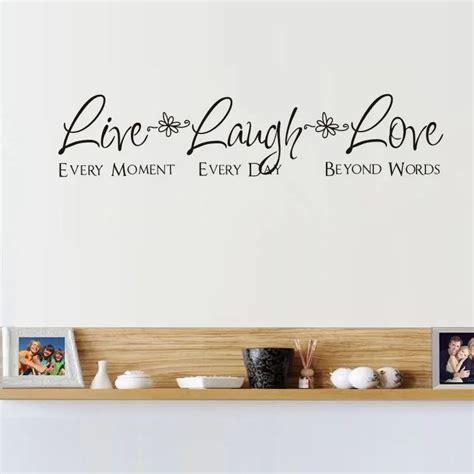 Live Laugh Love Vinyl Wall Decal Quotes Home Decor Living Room Diy Art