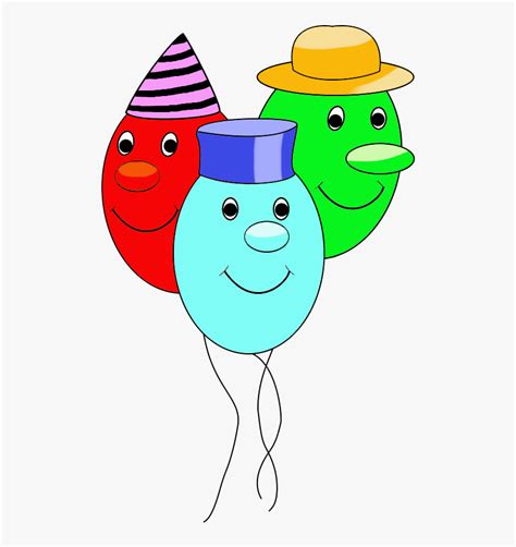 Funny Balloons With Faces For Birthday Cartoon Hd Png Download Kindpng
