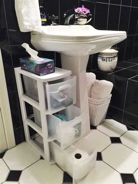 3 Brilliant Ways To Add Storage To Your Pedestal Sink Tips Forrent