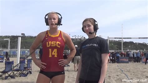 Sara Hughes Usc Beach Volleyball Opening Weekend Youtube