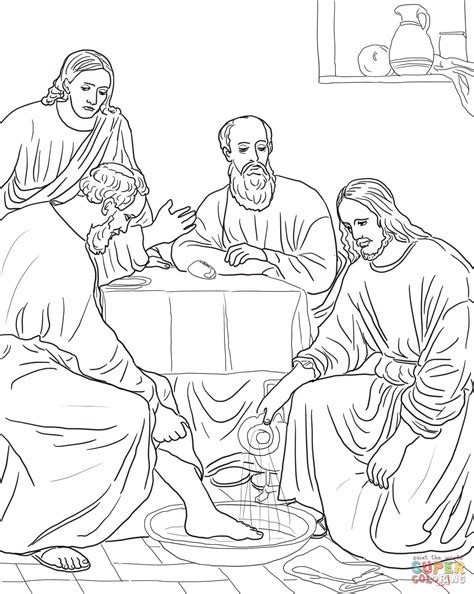 Last Supper Coloring Pages Free At Free Printable