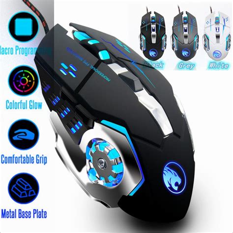 Pro Gamer Gaming Mouse 8d 3200dpi Adjustable Wired Optical Led Computer
