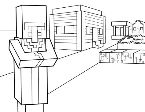 Lego Minecraft Village Coloring Pages Coloring Pages Ideas