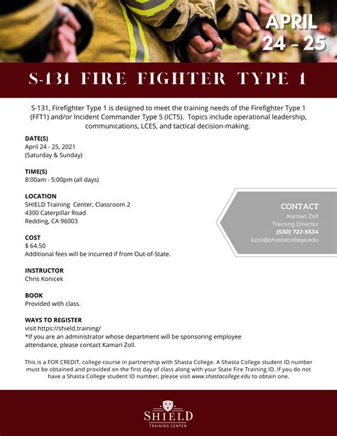 S 131 Fire Fighter Type 1 Nwcg