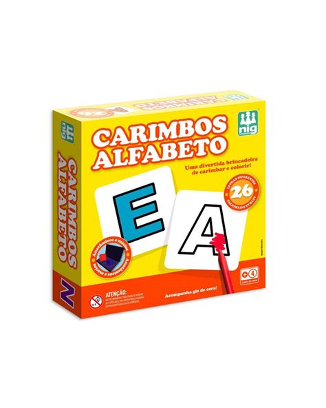 Carimbos Alfabeto 26 Pecas Brinquedo Educativo Top Brasil Presentes