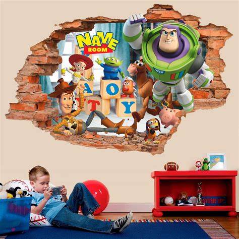 Toy Story Personalized 3d Wall Decal Wall Sticker Your Name Etsy