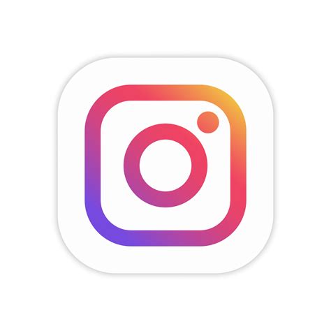Instagram App Icon On White Background Isolated Social Media Button