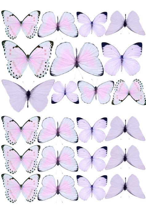 бабочки голографические Mariposas para imprimir Plantilla de