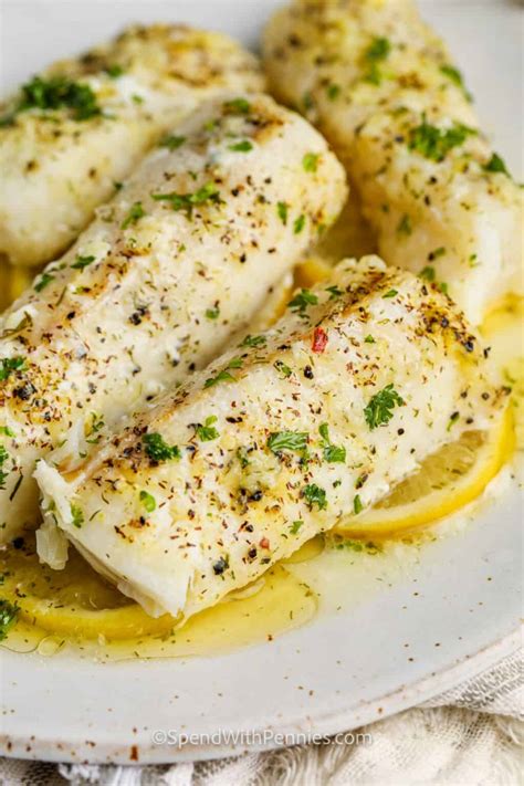Lemon Garlic Butter Baked Cod Spend With Pennies