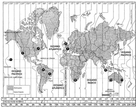 Mundo Fusos Horários Fusos horários Mapa mundi Mapa