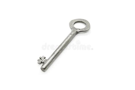 Old Silver Key Isolated On White Background Stock Photo Image Of Gray