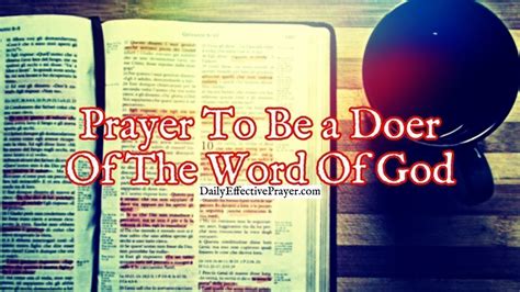 Short Prayer To Become A Doer Of The Word Of God