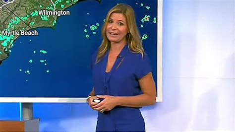Jen Carfagno The Weather Channel Blue Dress Profile View