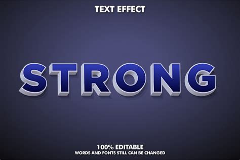 Premium Vector Strong Bold 3d Font Effect