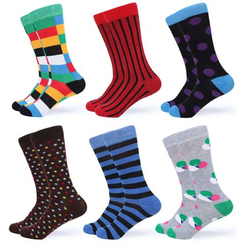 Gallery Seven Gallery Seven Mens Dress Socks Funky Colorful Socks For Men 6 Pack Fun