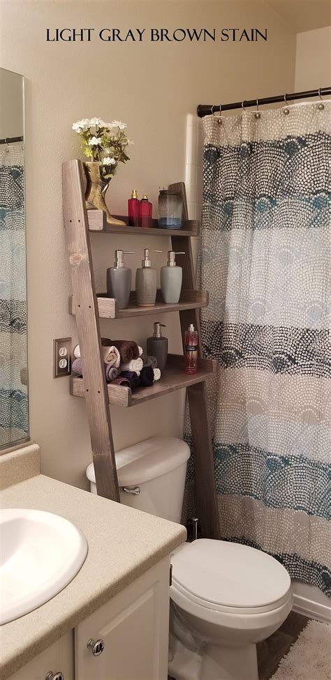 Check spelling or type a new query. Over The Toilet Leaning Ladder Shelf Made to Order Decor ...