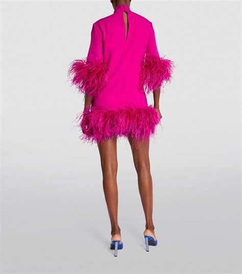 Taller Marmo Ostrich Feather Gina Mini Dress Harrods Nl